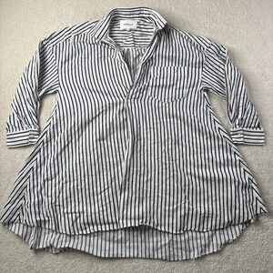 ENFOLD Shirt Dress Women's EU 40 Navy White Striped‎ Collared READ